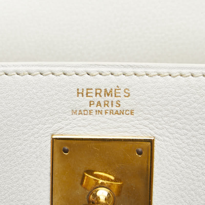 エルメス ケリー32 ゴールド金具 ハンドバッグ ショルダーバッグ 2WAY オフホワイト クシュベル レディース HERMES 【中古】