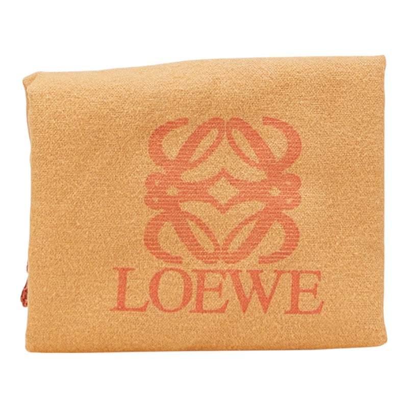 ロエベ 斜め掛け ミニショルダーバッグ ブラウン レザー オーストリッチ レディース LOEWE 【中古】