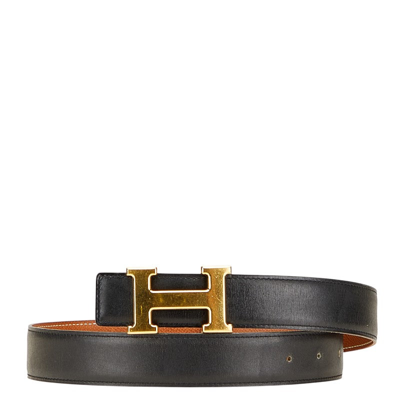 エルメス コンスタンス ベルト 75 ブラック ブラウン ボックスカーフ ヴォーエプソン レディース HERMES 【中古】