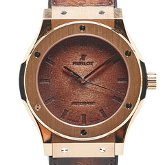 ウブロ クラシック フュージョン ベルルッティ スクリット 限定250本 腕時計 511.OX.0500.VR.BER16 自動巻き ブラウン文字盤 カーフ キングゴールド/KG メンズ HUBLOT 【中古】