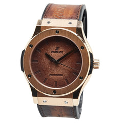 ウブロ クラシック フュージョン ベルルッティ スクリット 限定250本 腕時計 511.OX.0500.VR.BER16 自動巻き ブラウン文字盤 カーフ キングゴールド/KG メンズ HUBLOT 【中古】