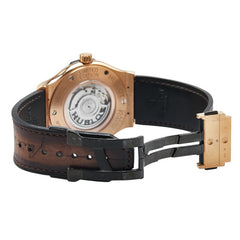 ウブロ クラシック フュージョン ベルルッティ スクリット 限定250本 腕時計 511.OX.0500.VR.BER16 自動巻き ブラウン文字盤 カーフ キングゴールド/KG メンズ HUBLOT 【中古】