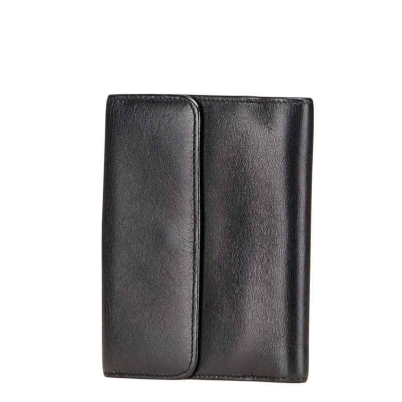 グッチ 三つ折り財布 ブラック レザー レディース GUCCI 【中古】