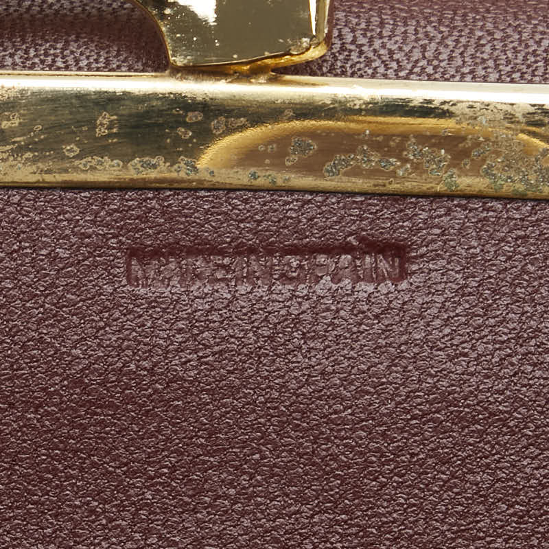 カルティエ マストライン 長財布 ボルドー ワインレッド レザー レディース CARTIER 【中古】