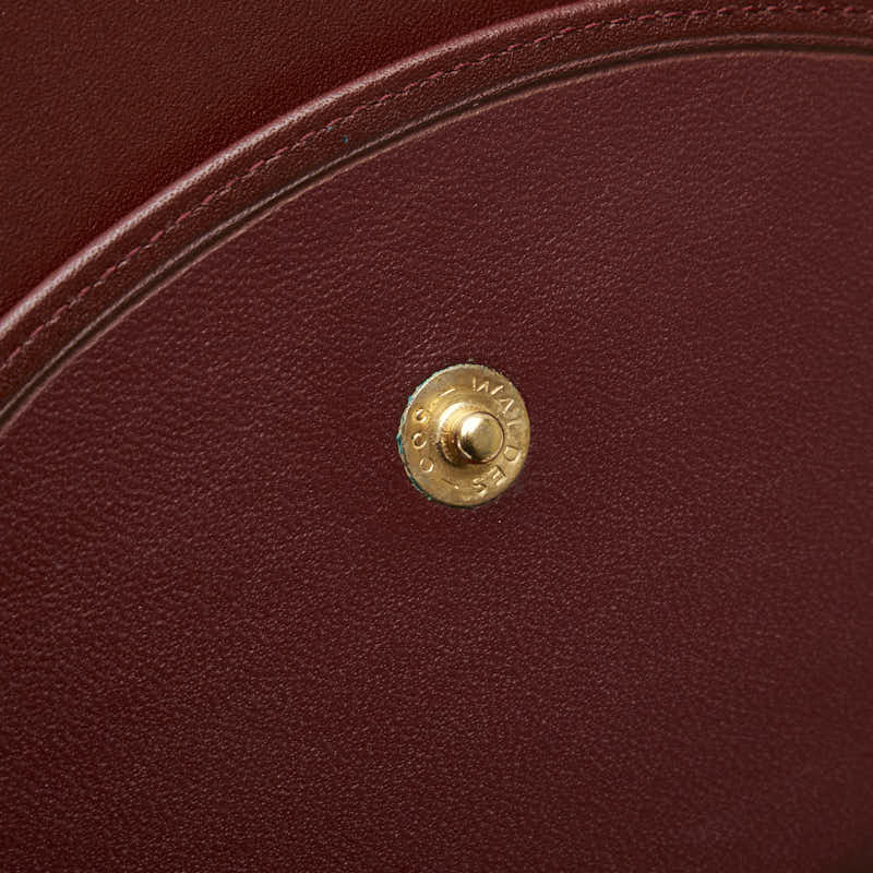 カルティエ マストライン 長財布 ボルドー ワインレッド レザー レディース CARTIER 【中古】