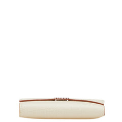 ロエベ アナグラム バーティカル ウォレット スモール 三つ折り財布 グレージュ グレインカーフレザー レディース LOEWE 【中古】