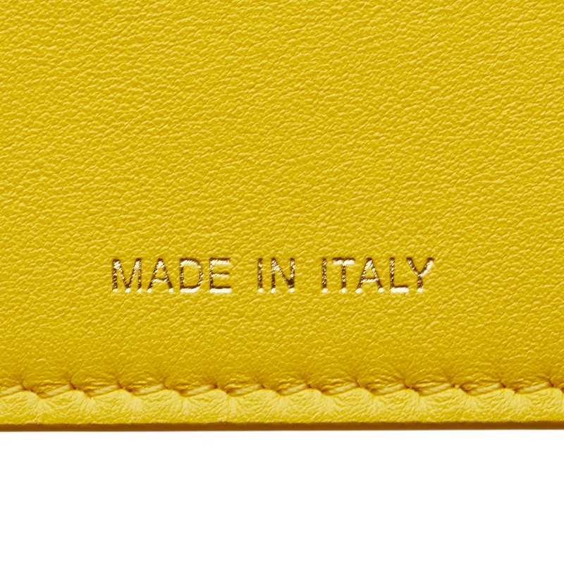 フェンディ ピーカブー ポケット ポーチ 7AR907 イエロー レザー レディース FENDI 【中古】