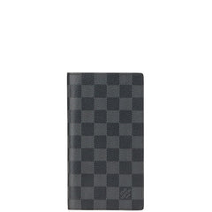 ルイ ヴィトン ダミエ グラフィット ポルトフォイユ ブラザ 長財布 N62665 ブラック PVC レザー メンズ LOUIS VUITTON 【中古】