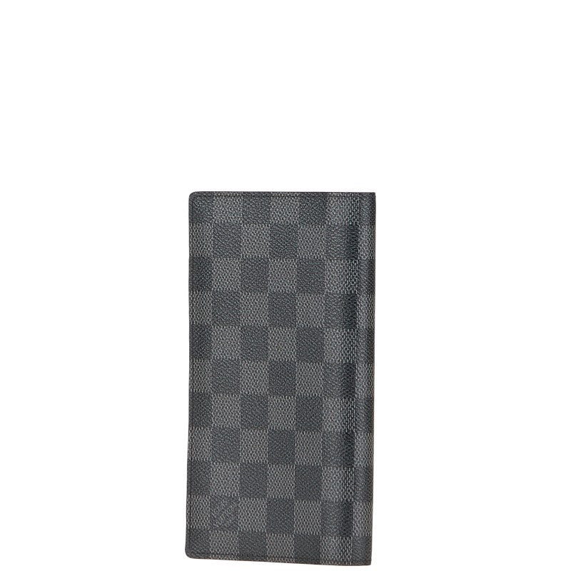 ルイ ヴィトン ダミエ グラフィット ポルトフォイユ ブラザ 長財布 N62665 ブラック PVC レザー メンズ LOUIS VUITTON 【中古】