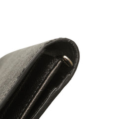 ルイ ヴィトン ダミエ グラフィット ポルトフォイユ ブラザ 長財布 N62665 ブラック PVC レザー メンズ LOUIS VUITTON 【中古】