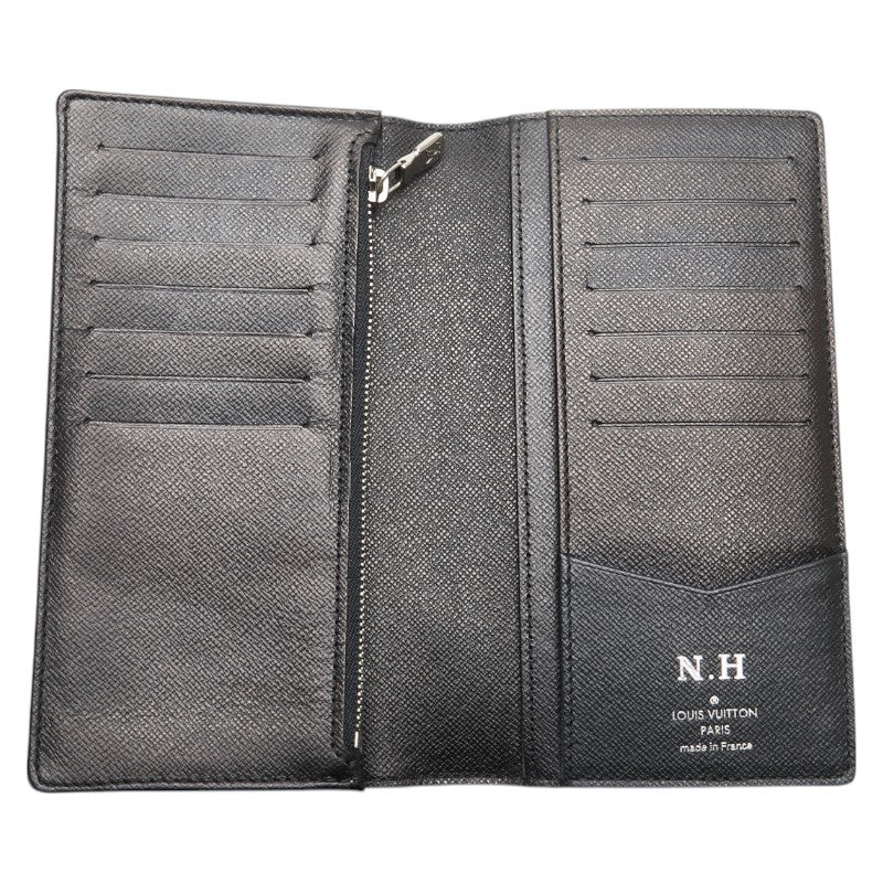 ルイ ヴィトン ダミエ グラフィット ポルトフォイユ ブラザ 長財布 N62665 ブラック PVC レザー メンズ LOUIS VUITTON 【中古】