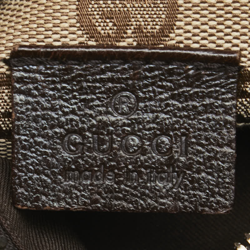 グッチ GGキャンバス ボディバッグ ウエストバッグ 28566 ベージュ ブラウン キャンバス レザー レディース GUCCI 【中古】