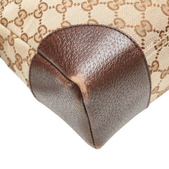 グッチ GGキャンバス 斜め掛け ショルダーバッグ 114273 ベージュ ブラウン キャンバス レザー レディース GUCCI 【中古】