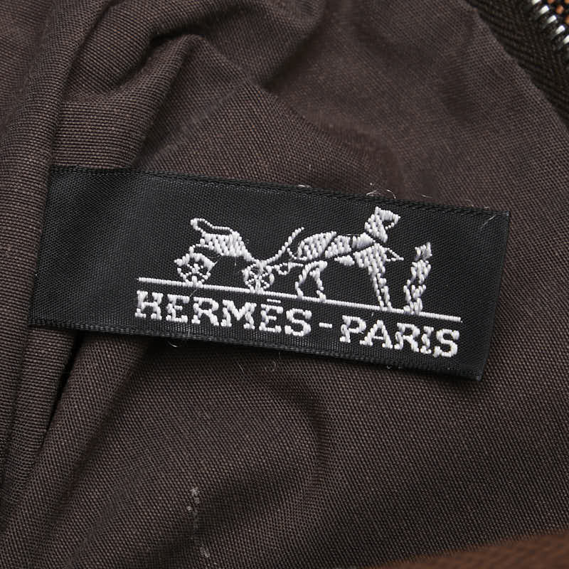 エルメス エールライン カバス トートバッグ ハンドバッグ ブラウン キャンバス レディース HERMES 【中古】