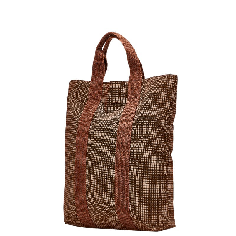 エルメス エールライン カバス トートバッグ ハンドバッグ ブラウン キャンバス レディース HERMES 【中古】