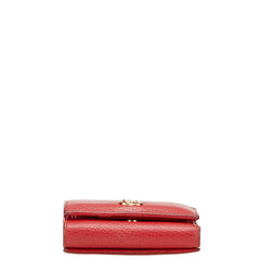 グッチ GGマーモント 三つ折り財布 コンパクトウォレット 474746 レッド レザー レディース GUCCI 【中古】