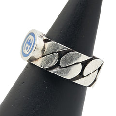 グッチ インターロッキングG チェーン リング 指輪 #19 SV925 シルバー メンズ GUCCI 【中古】