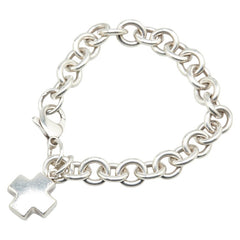 ティファニー ローマンクロス チェーン ブレスレット SV925 シルバー レディース TIFFANY&Co. 【中古】