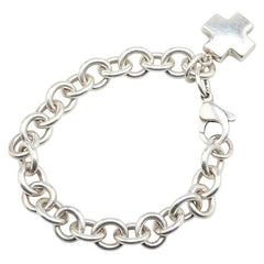 ティファニー ローマンクロス チェーン ブレスレット SV925 シルバー レディース TIFFANY&Co. 【中古】