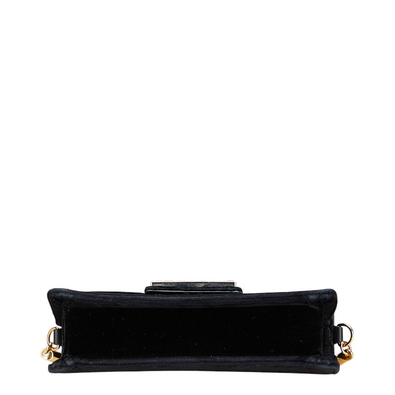 グッチ Gスクエア 斜め掛け ショルダーバッグ 544242 ブラック ベロア レディース GUCCI 【中古】