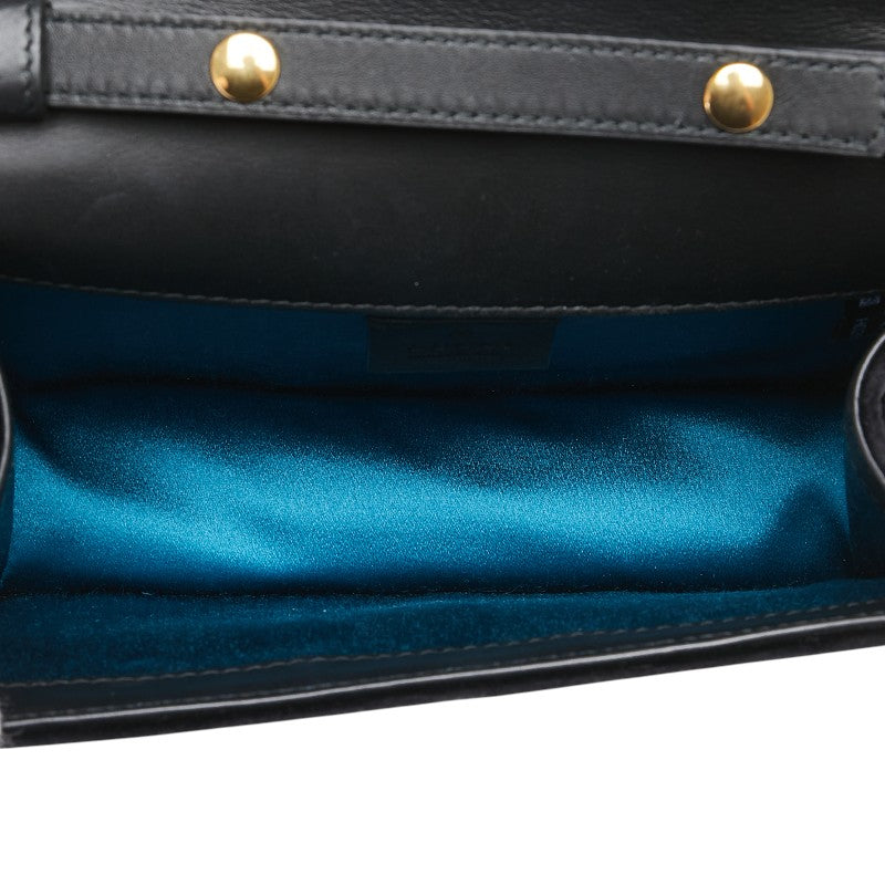 グッチ Gスクエア 斜め掛け ショルダーバッグ 544242 ブラック ベロア レディース GUCCI 【中古】