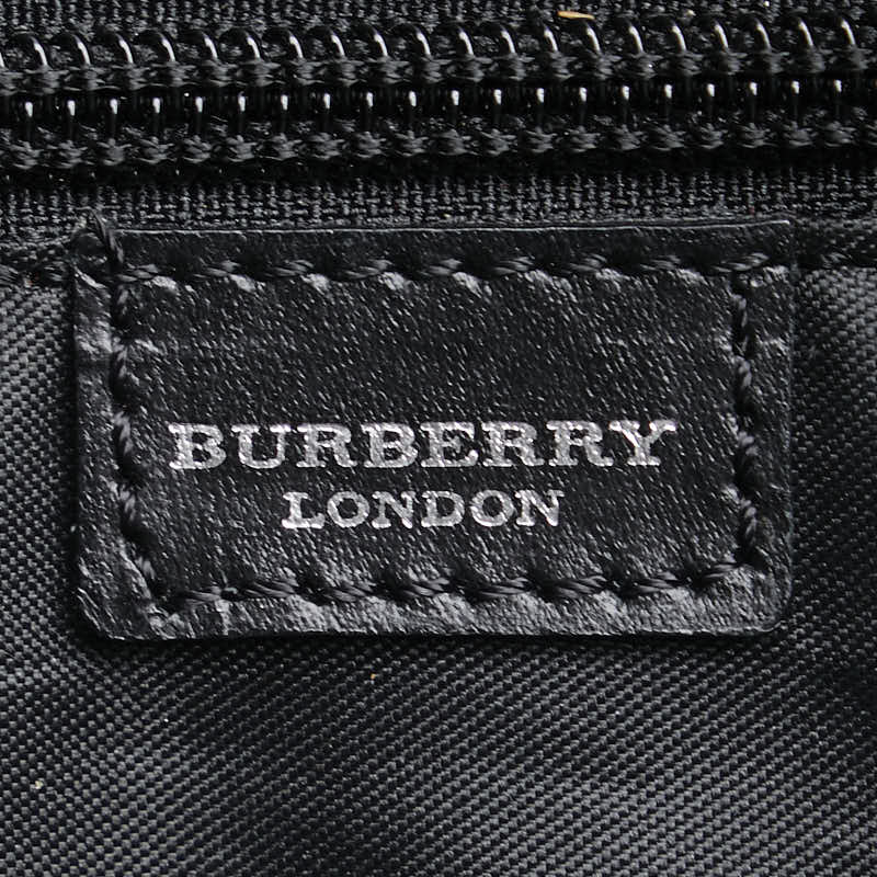 バーバリー ノバチェック トートバッグ ショルダーバッグ ブラック ベージュ ナイロン キャンバス レディース BURBERRY 【中古】