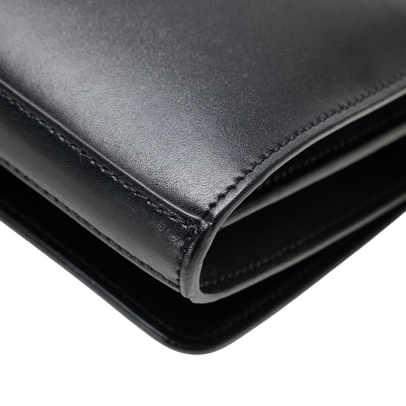 フェンディ チェーンウォレット ショルダーバッグ 8BS004 ブラック カーフレザー レディース FENDI 【中古】