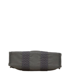 エルメス エールライントートPM トートバッグ ハンドバッグ グレー ブラック キャンバス レディース HERMES 【中古】