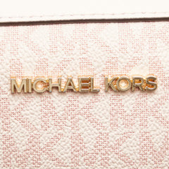 マイケルコース MKシグネチャー 斜め掛け ショルダーバッグ ピンク PVC レディース Michael Kors 【中古】