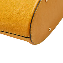 セリーヌ ロゴリング ハンドバッグ トートバッグ イエロー系 レザー レディース CELINE 【中古】