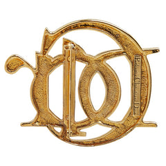 ディオール ロゴ ブローチ ゴールド メッキ レディース Dior 【中古】