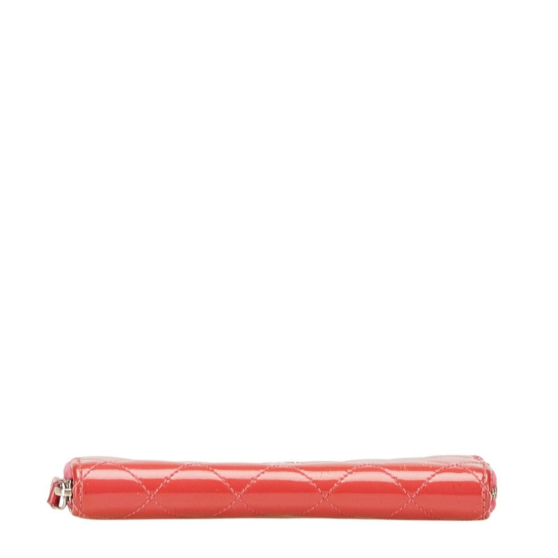 シャネル ブリリアント マトラッセ ココマーク 長財布 ピンク エナメル レディース CHANEL 【中古】