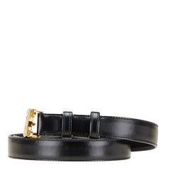 セリーヌ トリオンフ ベルト サイズ：80 ブラック ゴールド レザー メンズ CELINE 【中古】