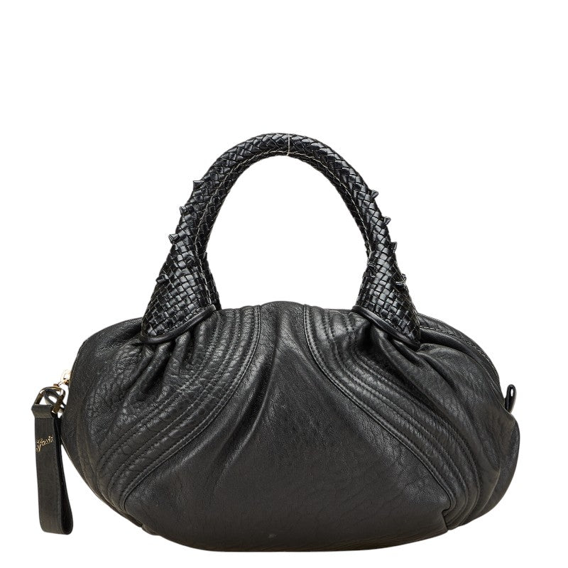 フェンディ ズッカ ミニスパイバッグ ハンドバッグ 8BL078 ブラック レザー レディース FENDI 【中古】