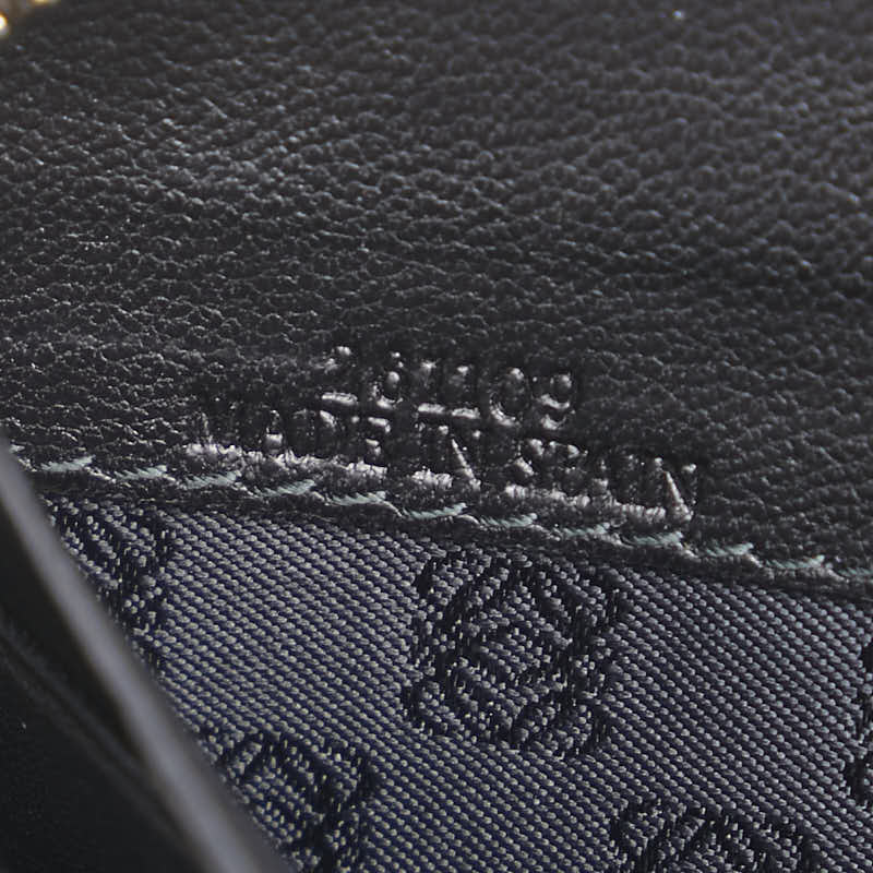 ロエベ アナグラム ラウンドファスナー 長財布 ブラウン レザー レディース LOEWE 【中古】