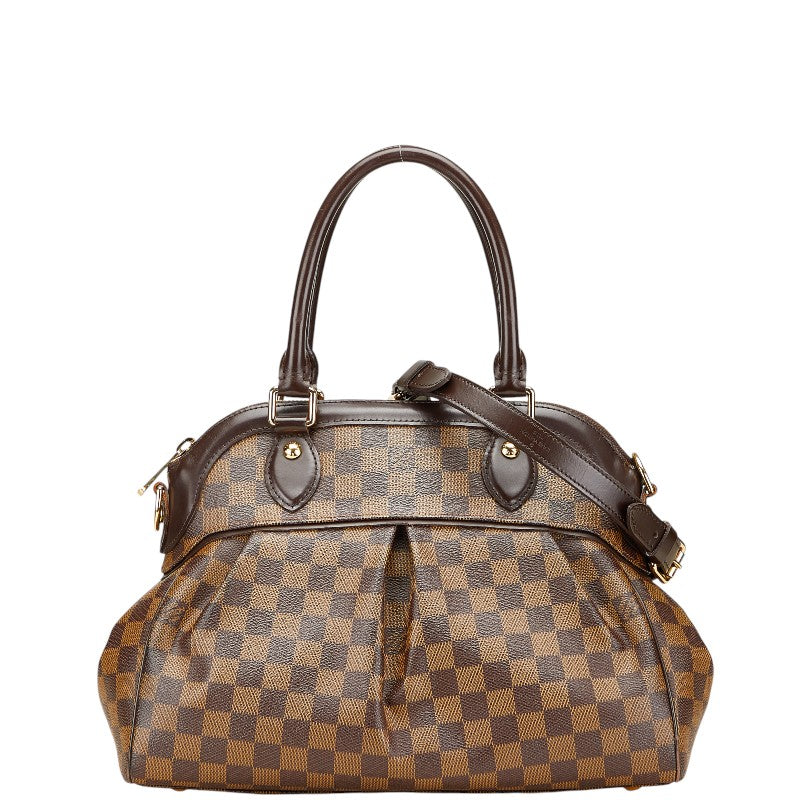 ルイ ヴィトン ダミエ トレヴィPM ハンドバッグ ショルダーバッグ 2WAY N51997 ブラウン PVC レザー レディース LOUIS VUITTON 【中古】