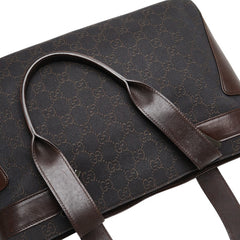 グッチ GGキャンバス ハンドバッグ トートバッグ 73986 ブラウン キャンバス レザー レディース GUCCI 【中古】