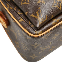 ルイ ヴィトン モノグラム ヴィバシテMM ショルダーバッグ M51164 ブラウン PVC レザー レディース LOUIS VUITTON 【中古】