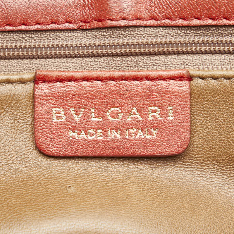 ブルガリ ブルガリブルガリ プリーツ トートバッグ ショルダーバッグ ブラウン レザー レディース BVLGARI 【中古】