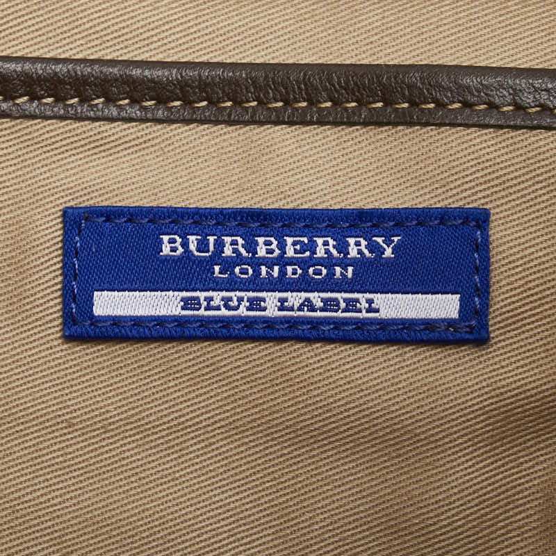 バーバリー ノヴァチェック ハンドバッグ トートバッグ ベージュ ブラウン キャンバス レディース BURBERRY 【中古】