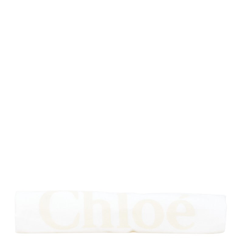 クロエ ウッディ ミディアム トートバッグ ショルダーバッグ ベージュ ブルー キャンバス レザー レディース Chloe 【中古】