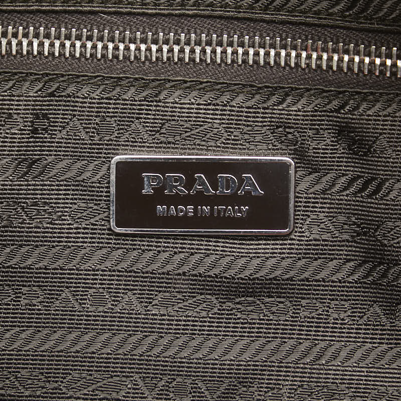 プラダ 三角ロゴプレート ハンドバッグ ショルダーバッグ 2WAY レッド ナイロン レザー レディース PRADA 【中古】