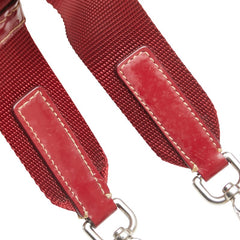 プラダ 三角ロゴプレート ハンドバッグ ショルダーバッグ 2WAY レッド ナイロン レザー レディース PRADA 【中古】