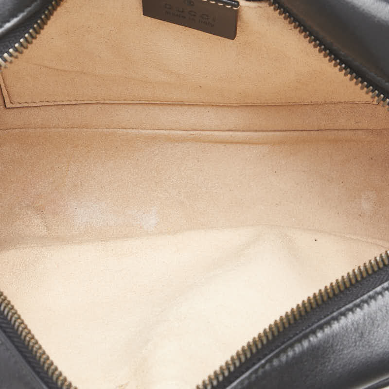 グッチ GGマーモント チェーン ショルダーバッグ 447632 ブラック レザー レディース GUCCI 【中古】