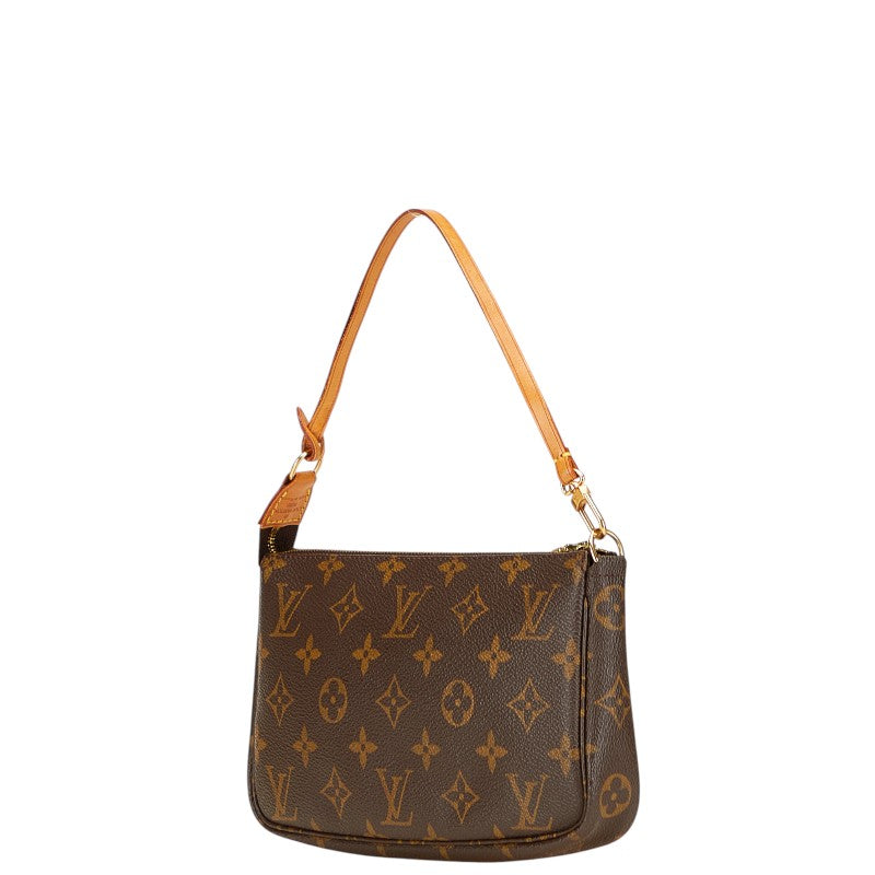 ルイ ヴィトン モノグラム ポシェット アクセソワール ハンドバッグ ポーチ M51980 ブラウン PVC レザー レディース LOUIS VUITTON 【中古】