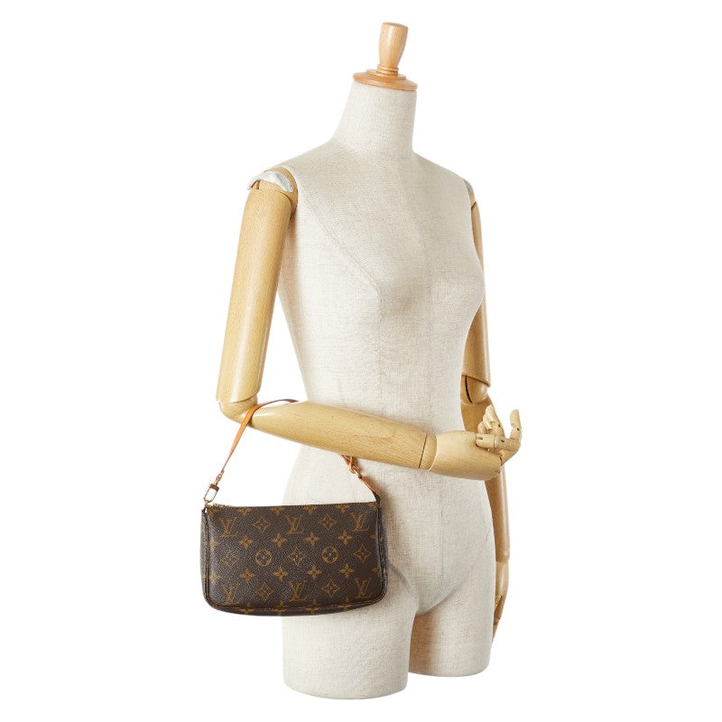 ルイ ヴィトン モノグラム ポシェット アクセソワール ハンドバッグ ポーチ M51980 ブラウン PVC レザー レディース LOUIS VUITTON 【中古】