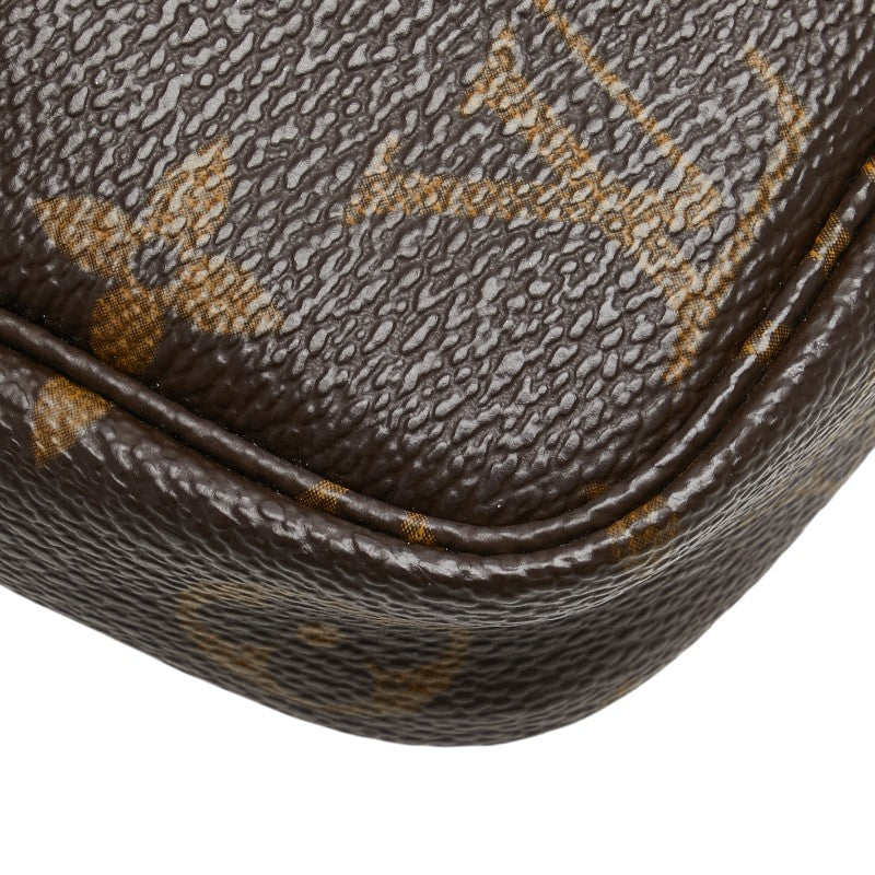 ルイ ヴィトン モノグラム ポシェット アクセソワール ハンドバッグ ポーチ M51980 ブラウン PVC レザー レディース LOUIS VUITTON 【中古】