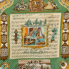 エルメス プリーツカレ ザルツブルクにて IN SALZBURG スカーフ ベージュ グリーン マルチカラー シルク レディース HERMES 【中古】