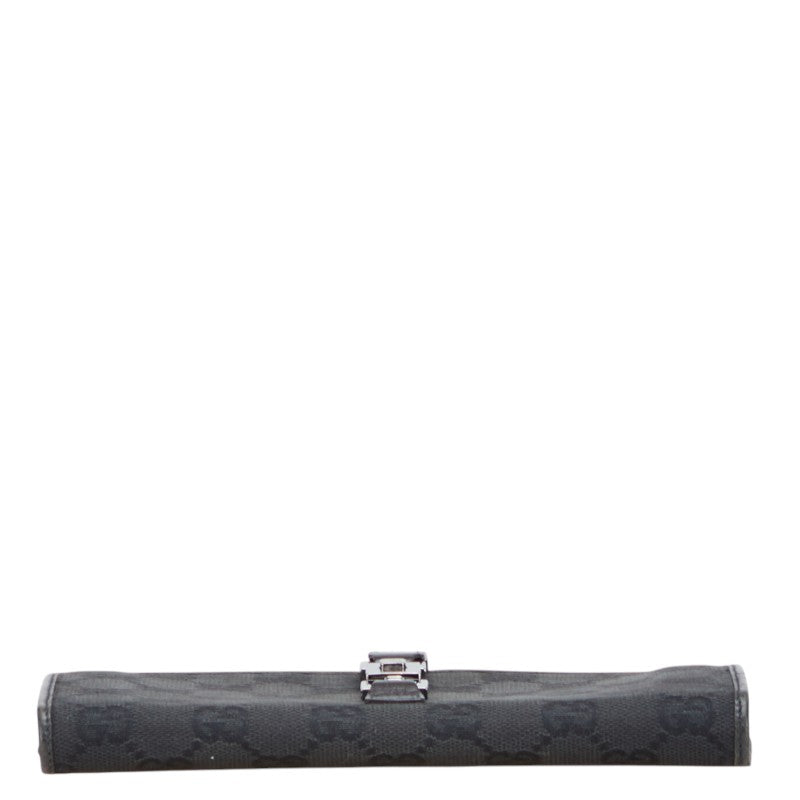 グッチ GGキャンバス ジャッキー 長財布 05479 ブラック キャンバス レザー レディース GUCCI 【中古】