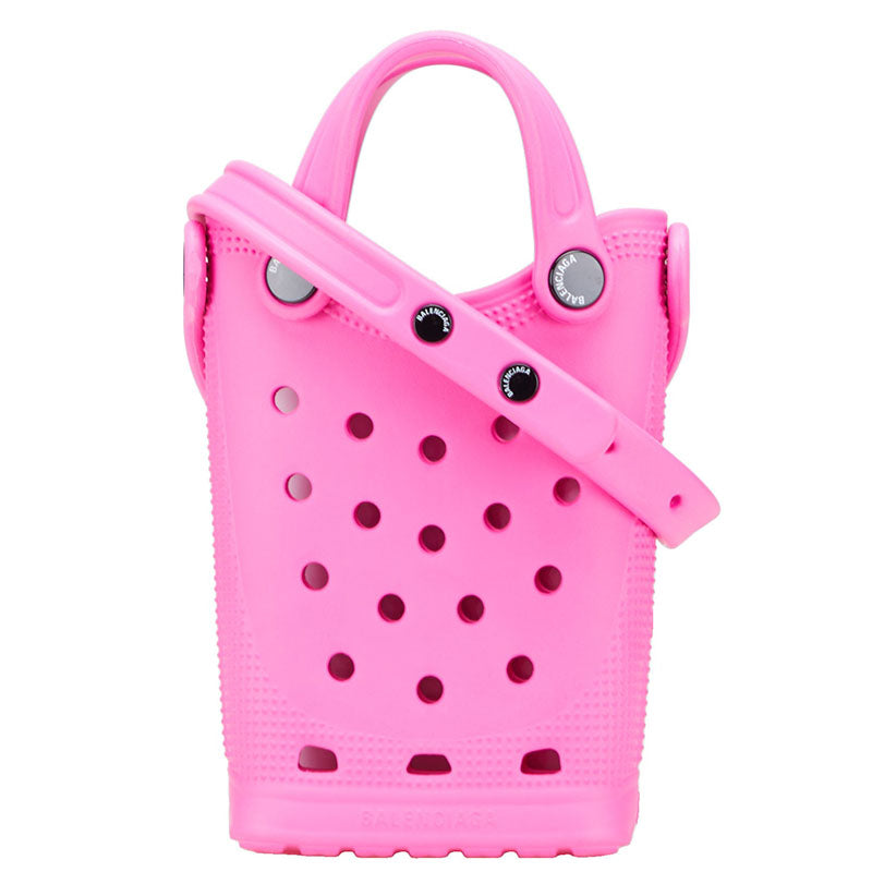バレンシアガ × クロックス Crocs フォンホルダー ショルダーバッグ ハンドバッグ 702264 ピンク ラバー レディース BALENCIAGA 【中古】